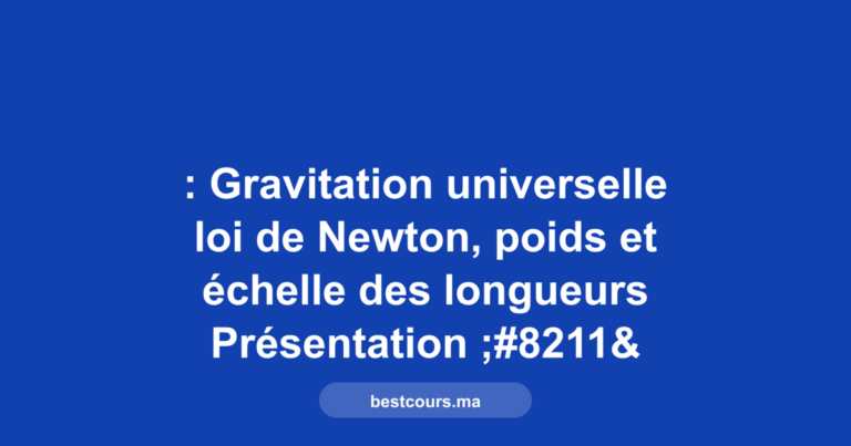 gravitation universelle loi de Newton