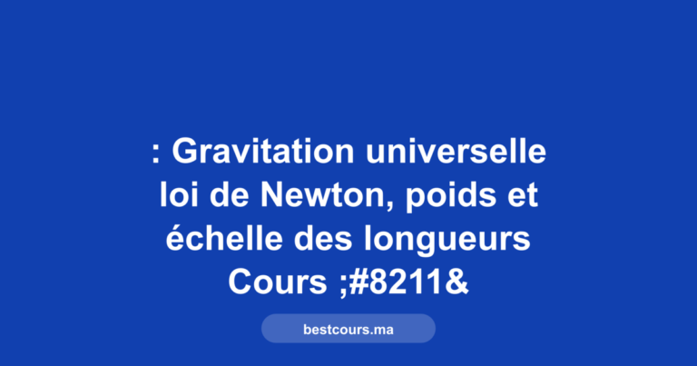 gravitation universelle loi Newton poids