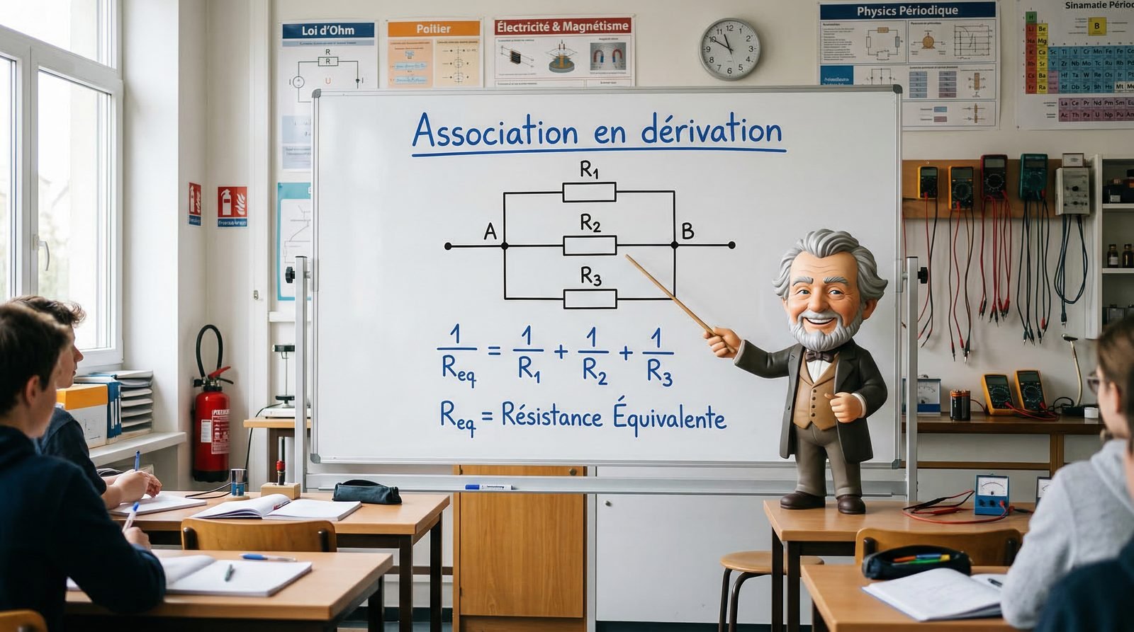 Association en dérivation Tronc Commun avec résistance équivalente
