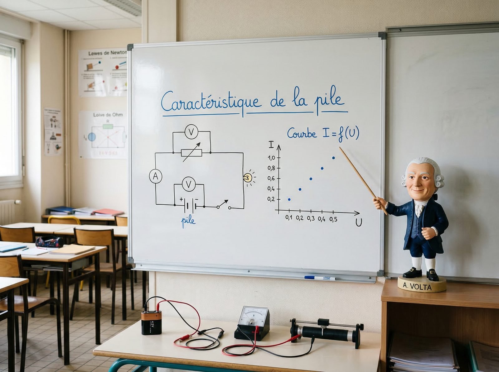 Caractéristique de la pile – Physique Tronc Commun