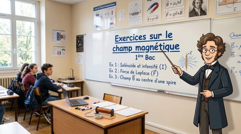 Exercices sur le champ magnétique - 1ère Bac