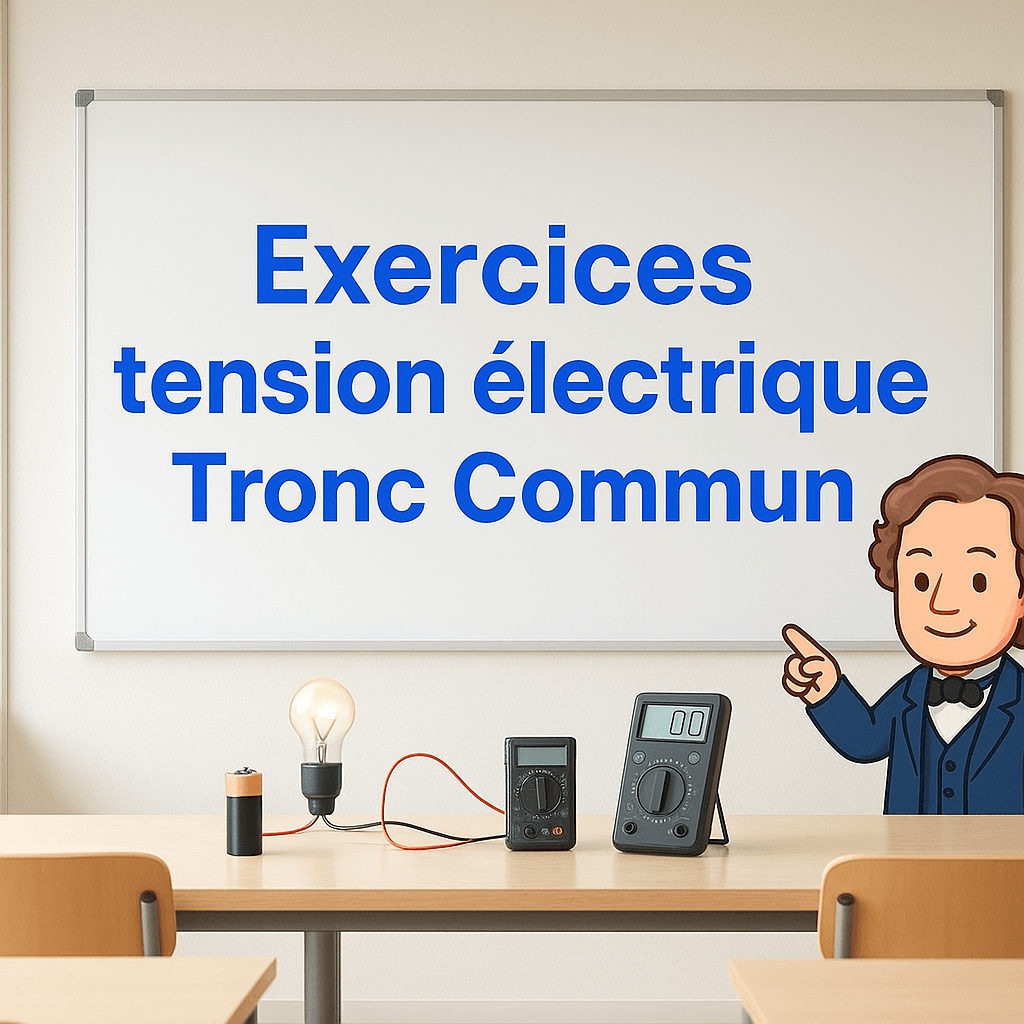 Exercices tension électrique Tronc Commun