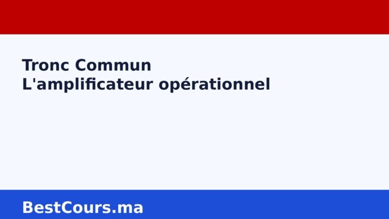 Image vedette exercices L'amplificateur opérationnel Tronc Commun