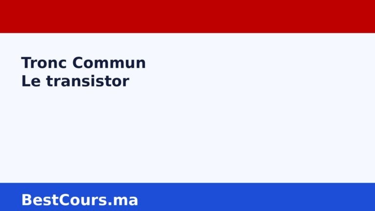 Image vedette exercices Le transistor Tronc Commun