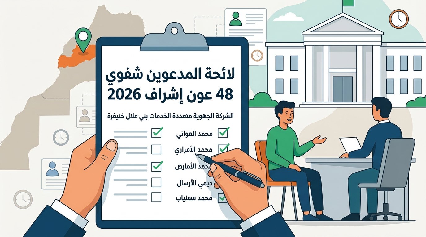 لائحة المدعوين شفوي 48 عون إشراف 2026 - bestcours.ma