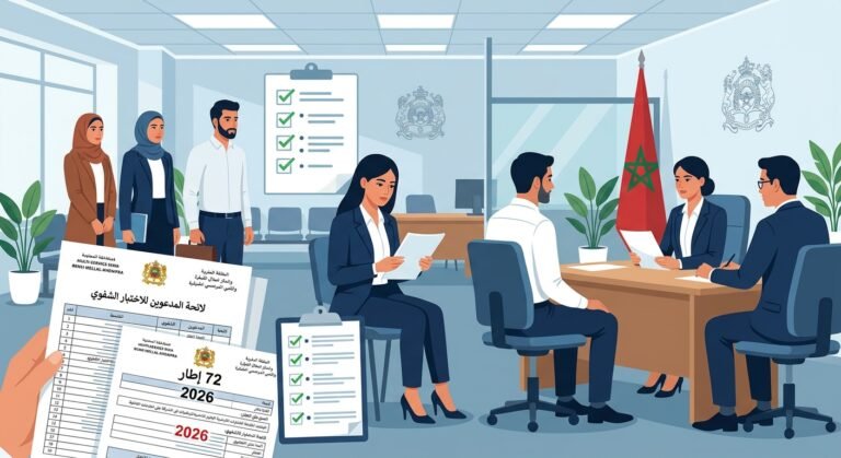 لائحة المدعوين شفوي مباراة توظيف 72 إطار - bestcours.ma