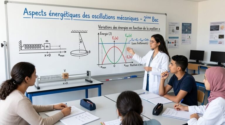 Aspects énergétiques des oscillations mécaniques 2ème Bac