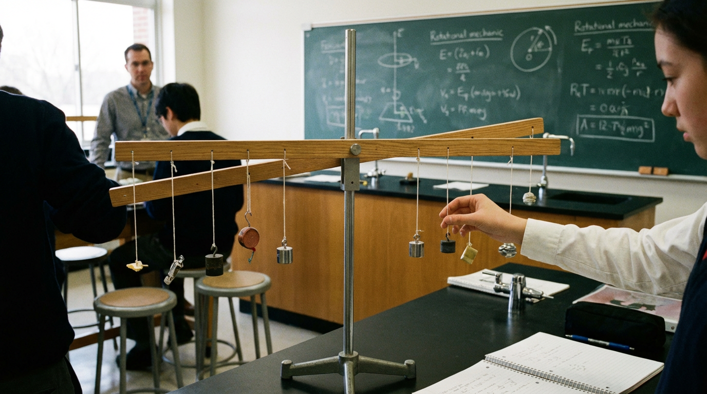 Équilibre d’un solide en rotation autour d’un axe fixe – Cours Tronc Commun - صورة بارزة أصلية