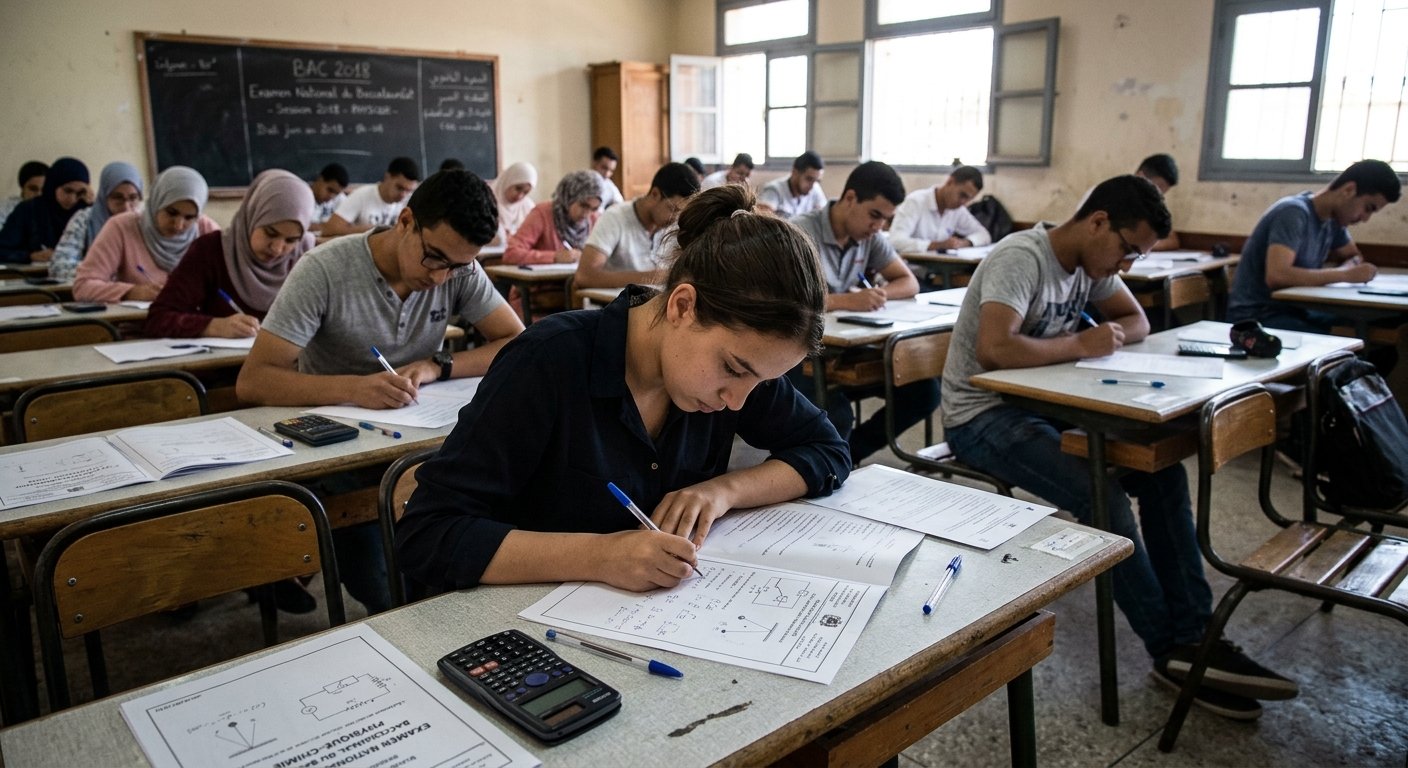 Examen National Physique-Chimie 2018 2bac sciences physique et 2bac pc