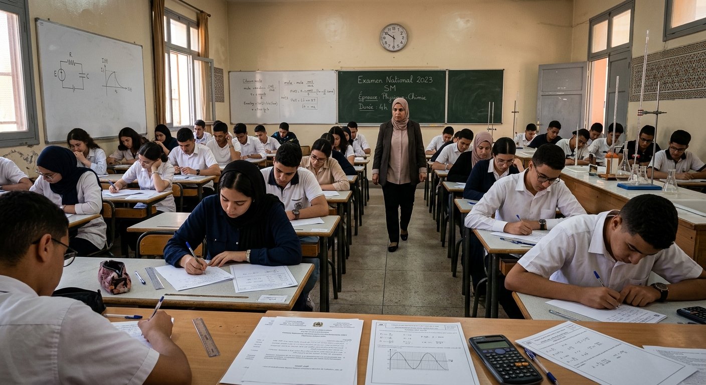 Examen national Physique-Chimie 2023 SM en salle d'examen (session officielle)