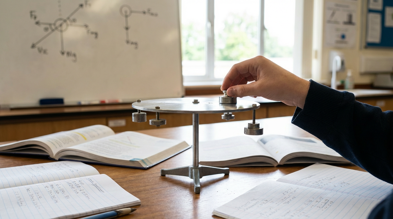 Exercices Équilibre d’un solide en rotation autour d’un axe fixe – Tronc Commun - صورة بارزة أصلية
