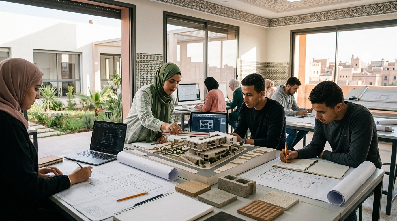 معاهد تكوين التقنيين المتخصصين في التعمير والهندسة المعمارية - صورة توضيحية للتوجيه بعد الباك