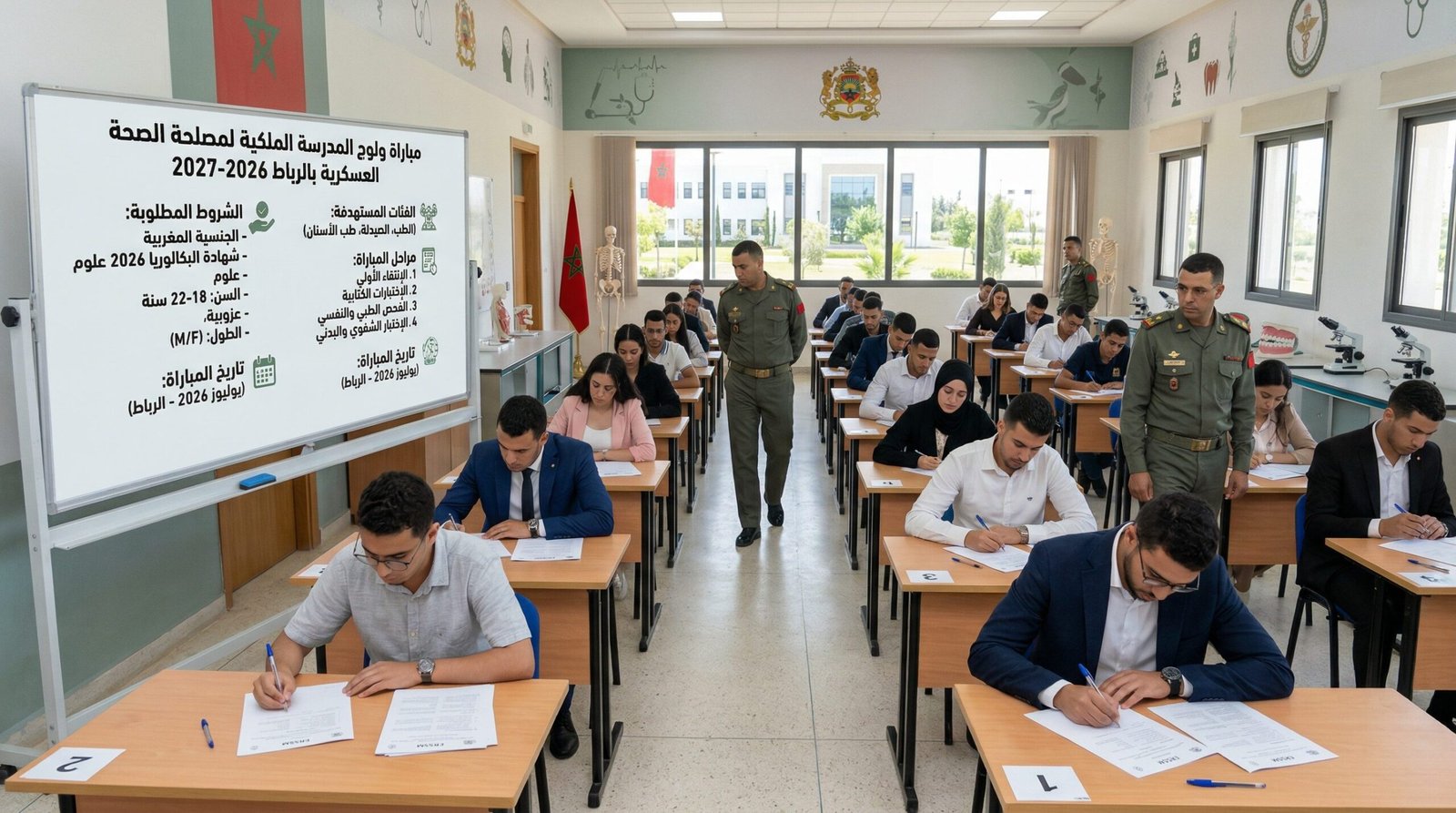 مباراة المدرسة الملكية لمصلحة الصحة العسكرية بالرباط 2026 2027