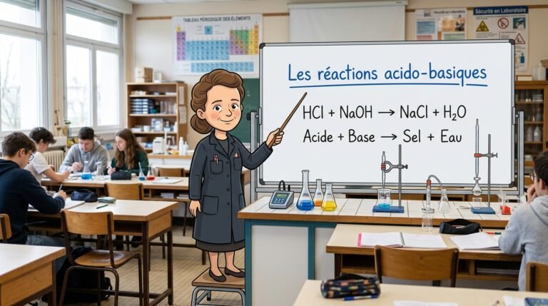 Apprendre les réactions acido-basiques en 1ère Bac
