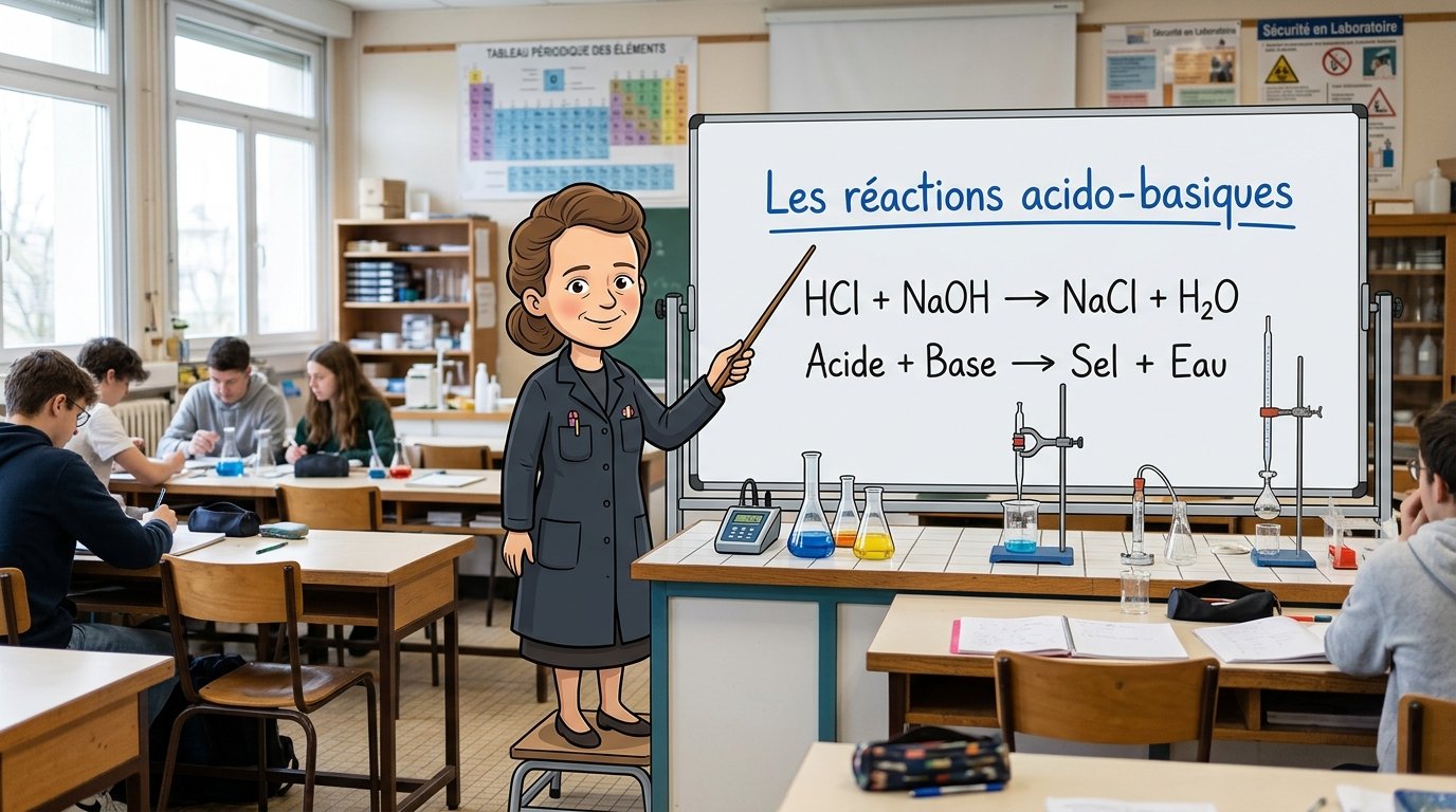 Apprendre les réactions acido-basiques en 1ère Bac