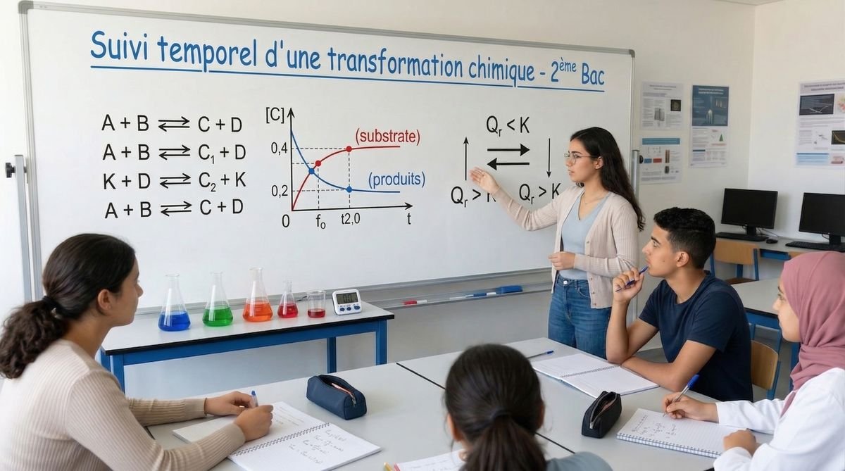 Suivi Temporel D Une Tarsformation Chimique 2ème Bac
