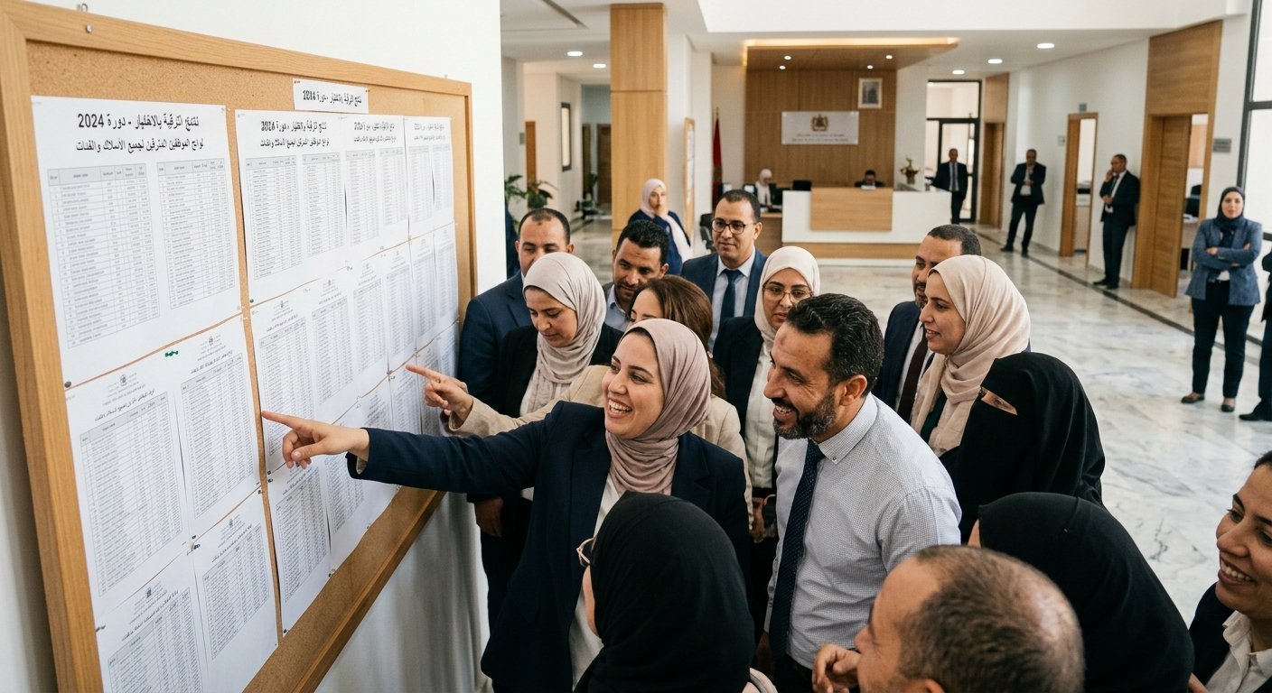 نتائج الترقية بالاختيار 2024 جميع الاسلاك و الفئات
