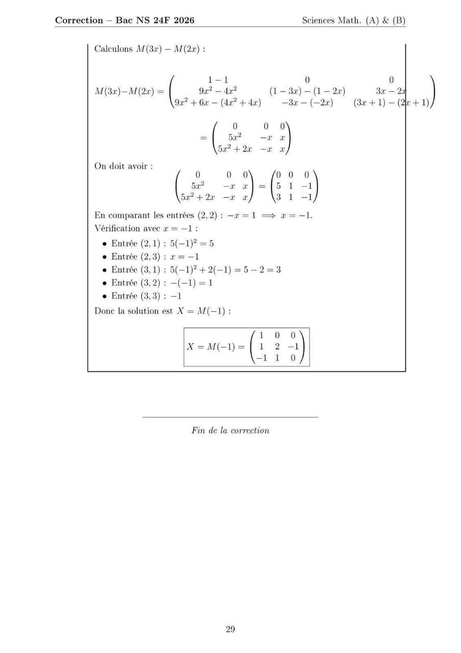 Correction Page 29