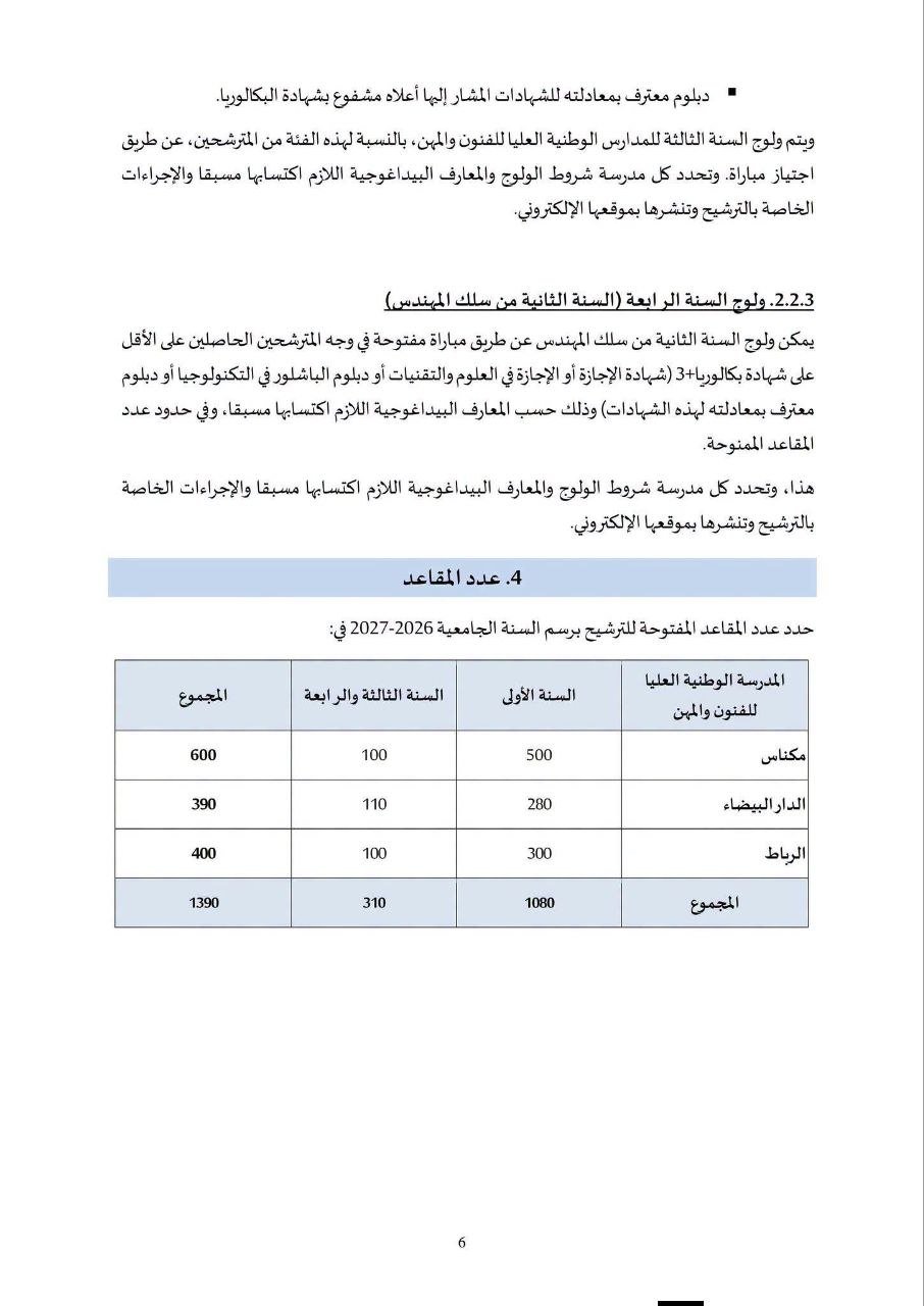 مذكرة ولوج معاهد ENSAM بالمغرب 2026 - الصفحة 7