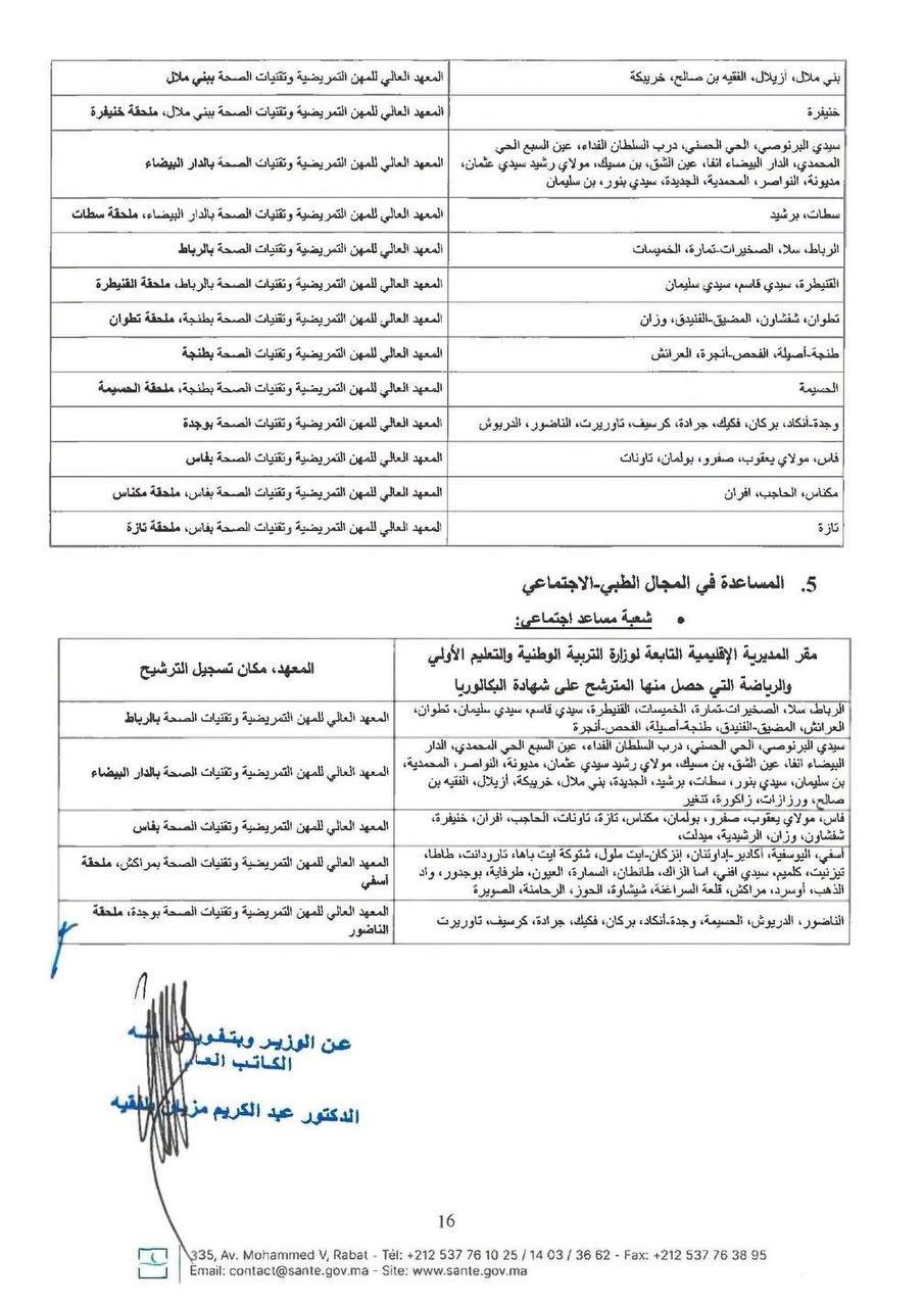 مذكرة ولوج معاهد إسبتس بالمغرب 2026 - الصفحة 16