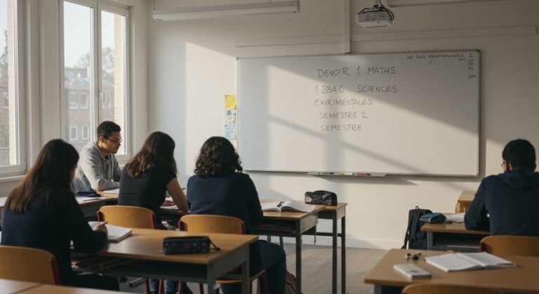 Devoir 1 maths 1bac sciences expérimentales semestre 2 Maths BIOF PDF
