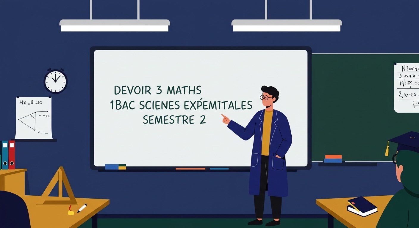 Devoir 3 maths 1bac sciences expérimentales semestre 2 Maths BIOF PDF