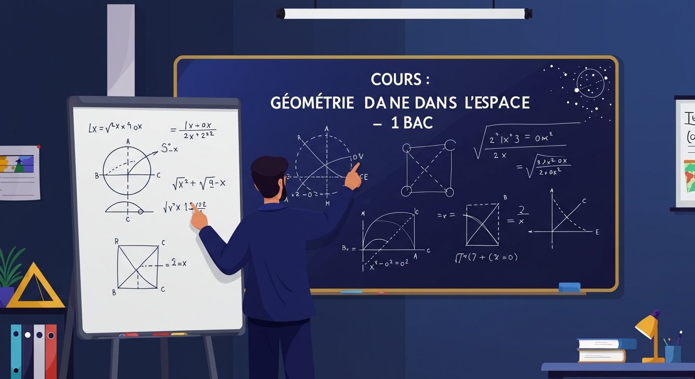 Cours Géométrie dans l’espace - 1ère Bac Maths BIOF PDF