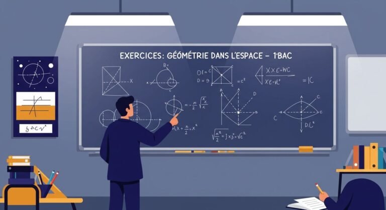 Exercices Géométrie dans l’espace - 1ère Bac Maths BIOF PDF