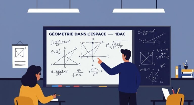 Géométrie dans l’espace - 1ère Bac Maths BIOF