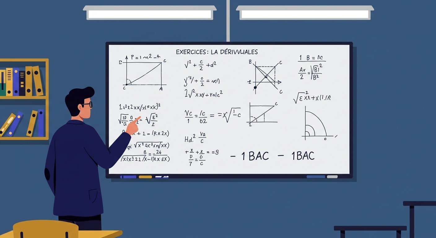 Exercices La dérivation - 1ère Bac Maths BIOF PDF