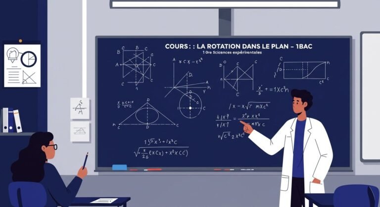 Cours La rotation dans le plan - 1ère Bac Maths BIOF PDF