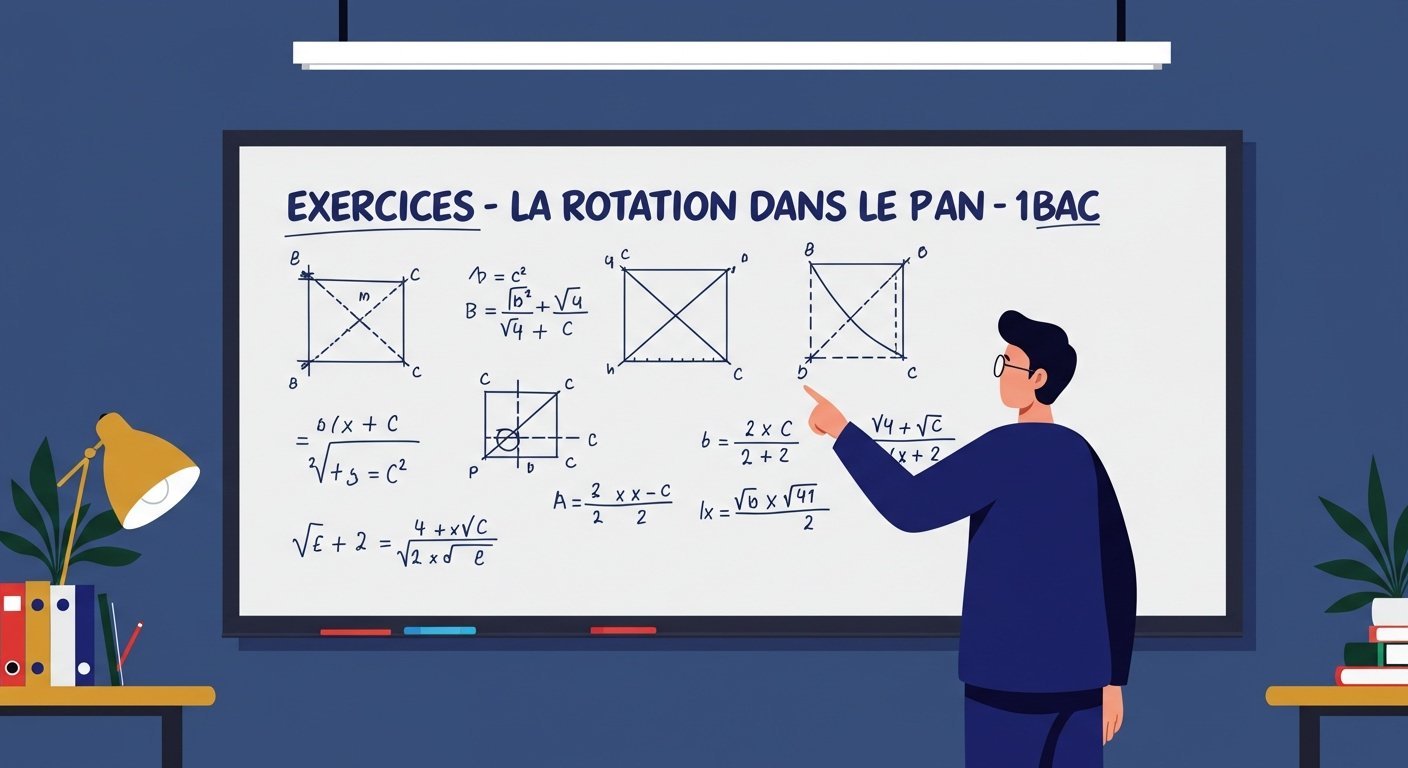 Exercices La rotation dans le plan - 1ère Bac Maths BIOF PDF