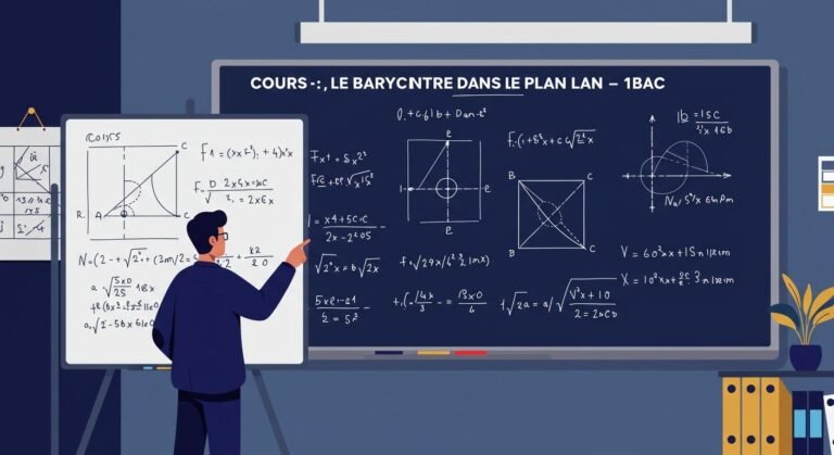 Cours Le barycentre dans le plan - 1ère Bac Maths BIOF PDF