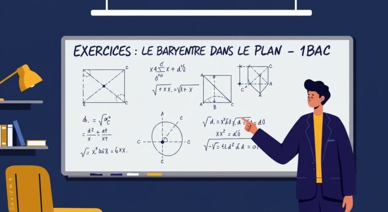 Exercices Le barycentre dans le plan - 1ère Bac Maths BIOF PDF
