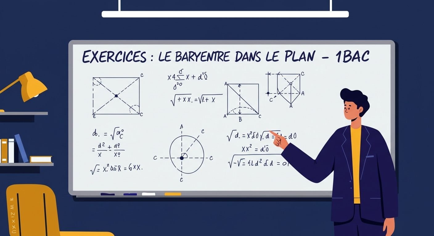 Exercices Le barycentre dans le plan - 1ère Bac Maths BIOF PDF