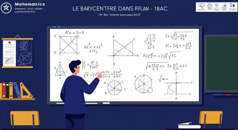 Le barycentre dans le plan - 1ère Bac Maths BIOF