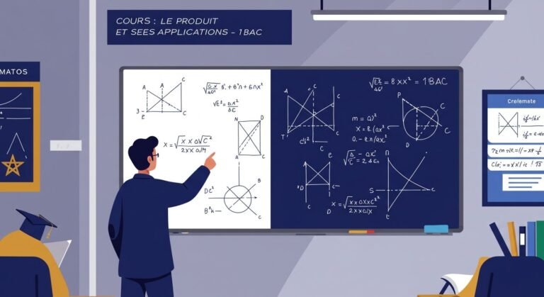 Cours Le produit scalaire et ses applications - 1ère Bac Maths BIOF PDF