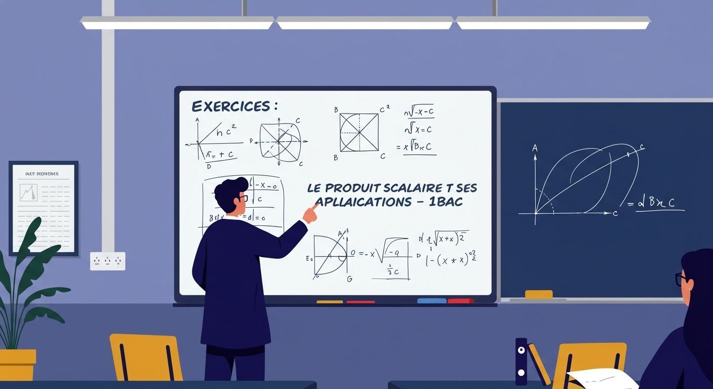 Exercices Le produit scalaire et ses applications - 1ère Bac Maths BIOF PDF