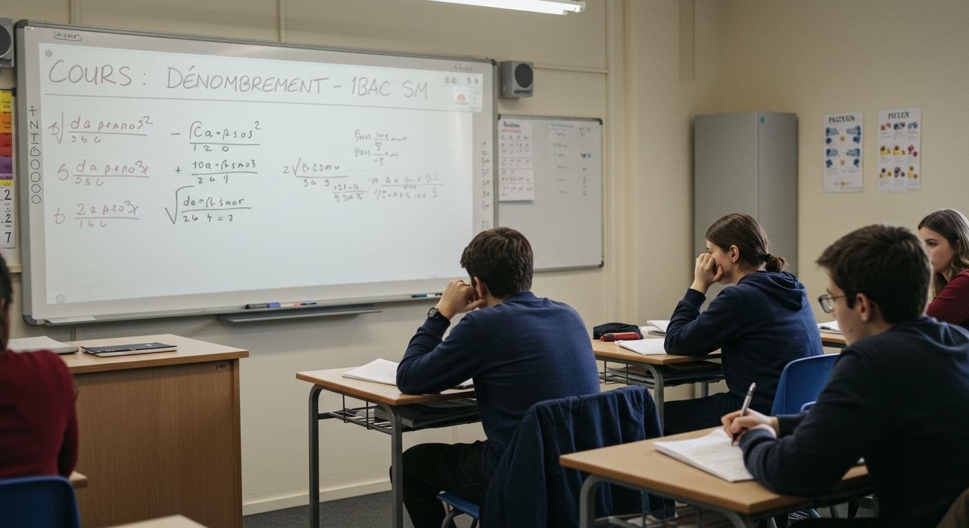 Cours Dénombrement - 1ère Bac SM Maths BIOF PDF
