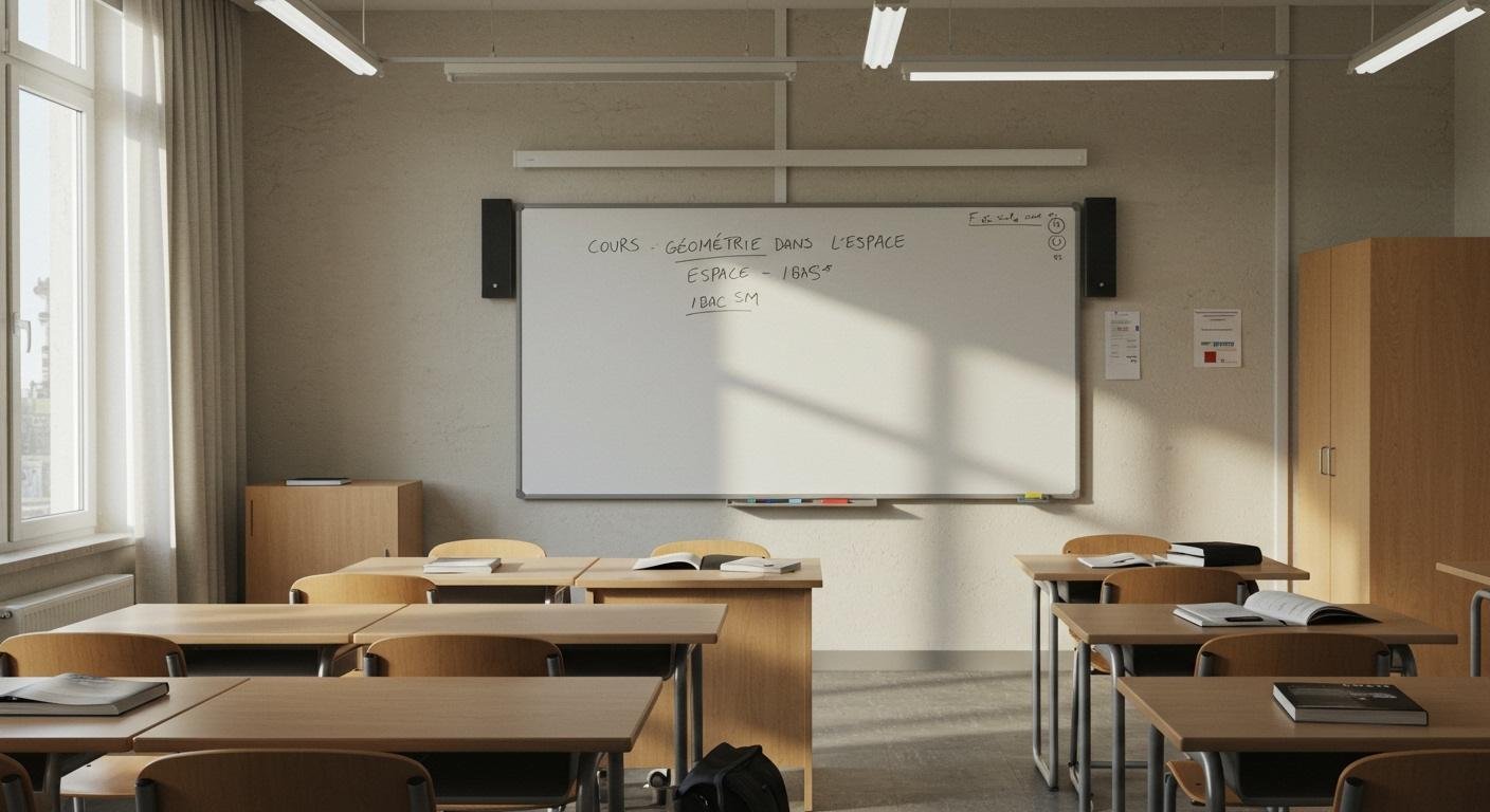 Cours Géométrie dans l'espace - 1ère Bac SM Maths BIOF PDF