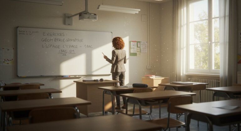 Exercices Géométrie dans l'espace - 1ère Bac SM Maths BIOF PDF