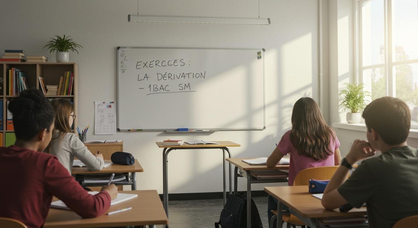 Exercices La dérivation - 1ère Bac SM Maths BIOF PDF