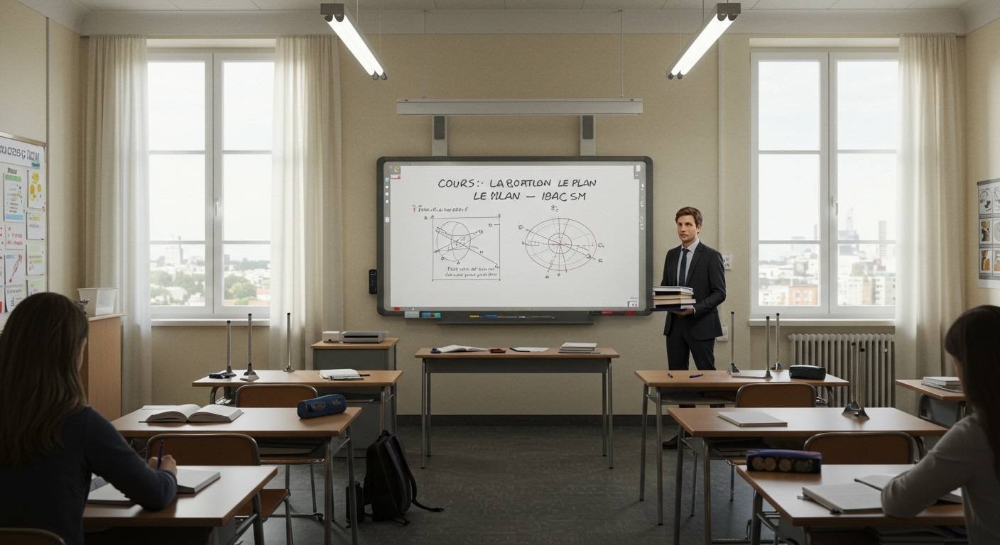 Cours La rotation dans le plan - 1ère Bac SM Maths BIOF PDF