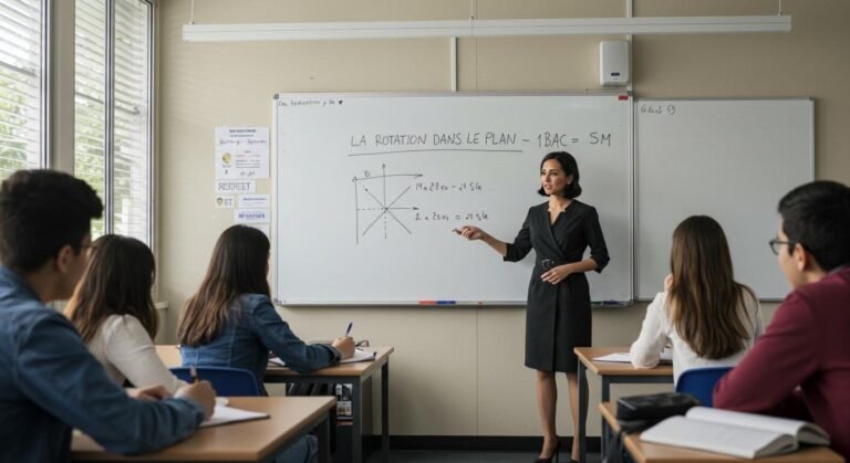 La rotation dans le plan - 1ère Bac SM Maths BIOF