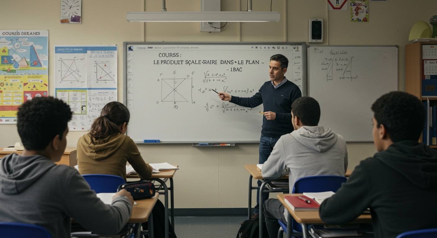 Cours Le produit scalaire dans le plan - 1ère Bac SM Maths BIOF PDF