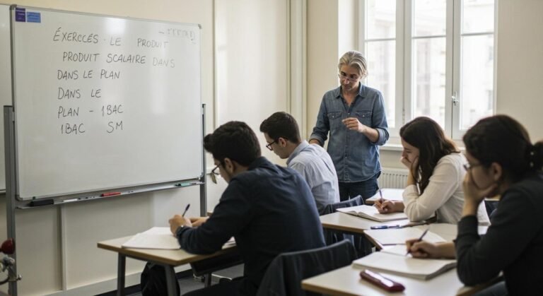 Exercices Le produit scalaire dans le plan - 1ère Bac SM Maths BIOF PDF