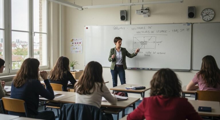 Cours Vecteurs de l’espace - 1ère Bac SM Maths BIOF PDF