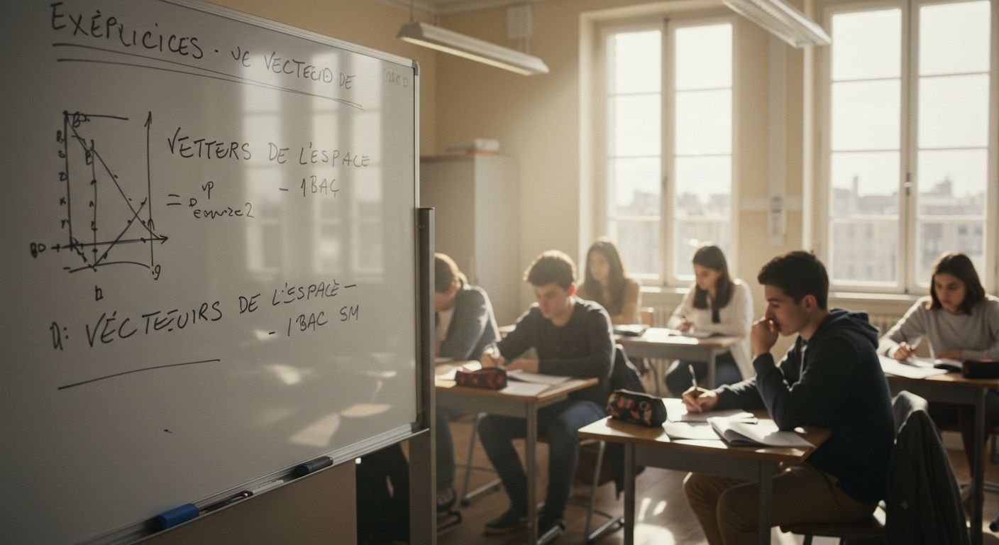 Exercices Vecteurs de l’espace - 1ère Bac SM Maths BIOF PDF