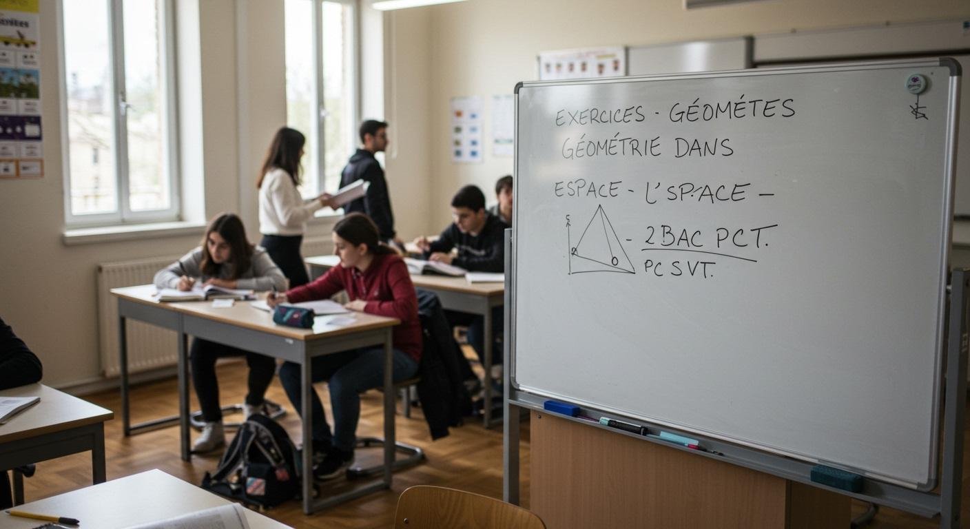 Exercices Géométrie dans l'espace - 2ème Bac PC SVT Maths BIOF PDF