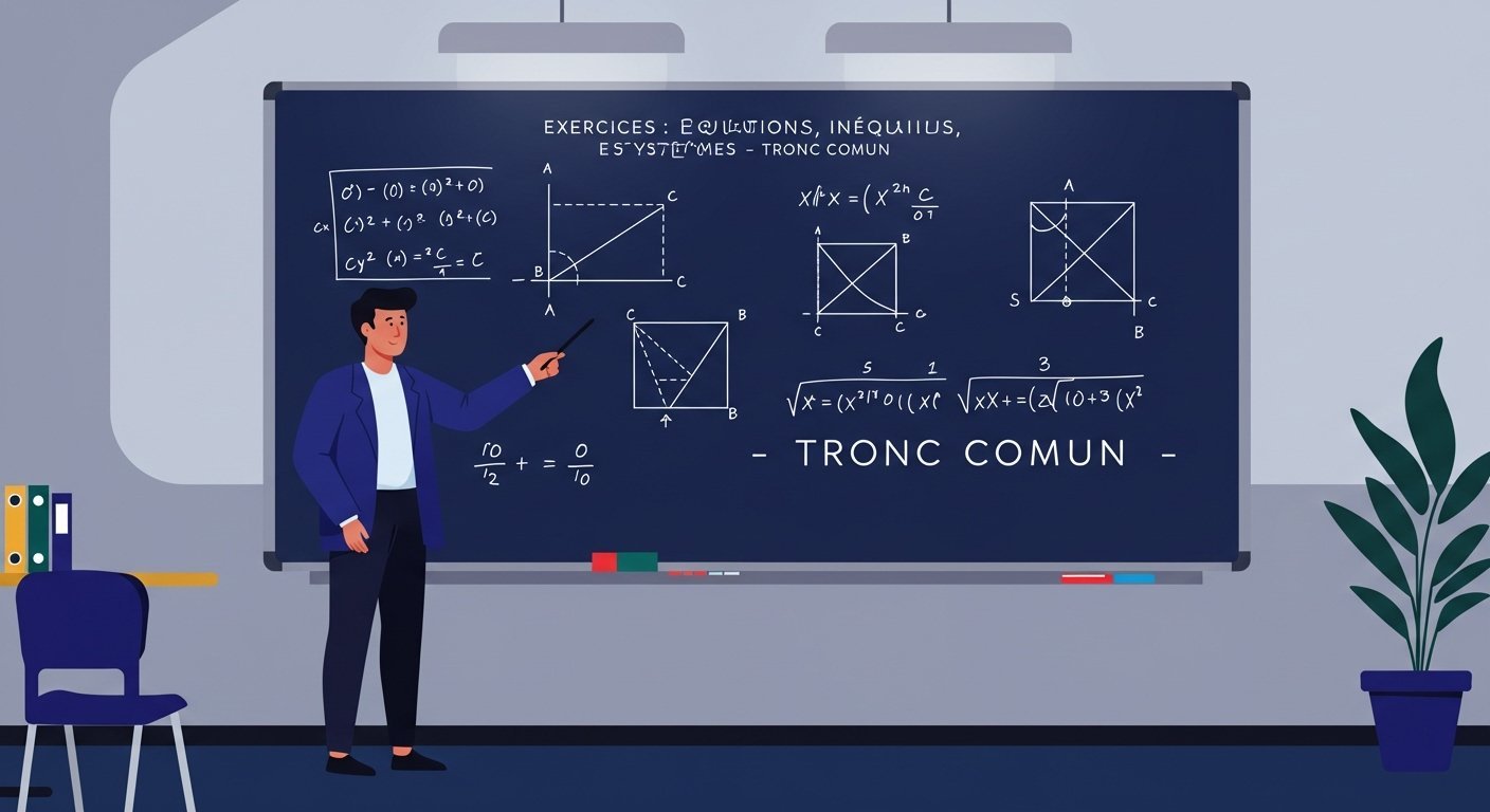 Exercices Équations, inéquations et systèmes - Tronc Commun Maths BIOF PDF